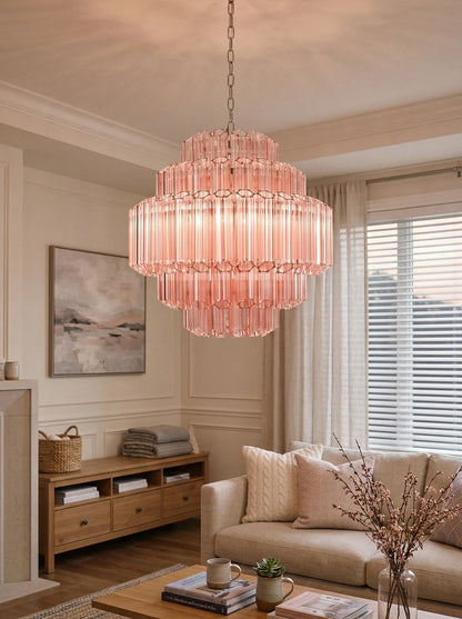 Palermo Rosé Crystal Round Chandelier