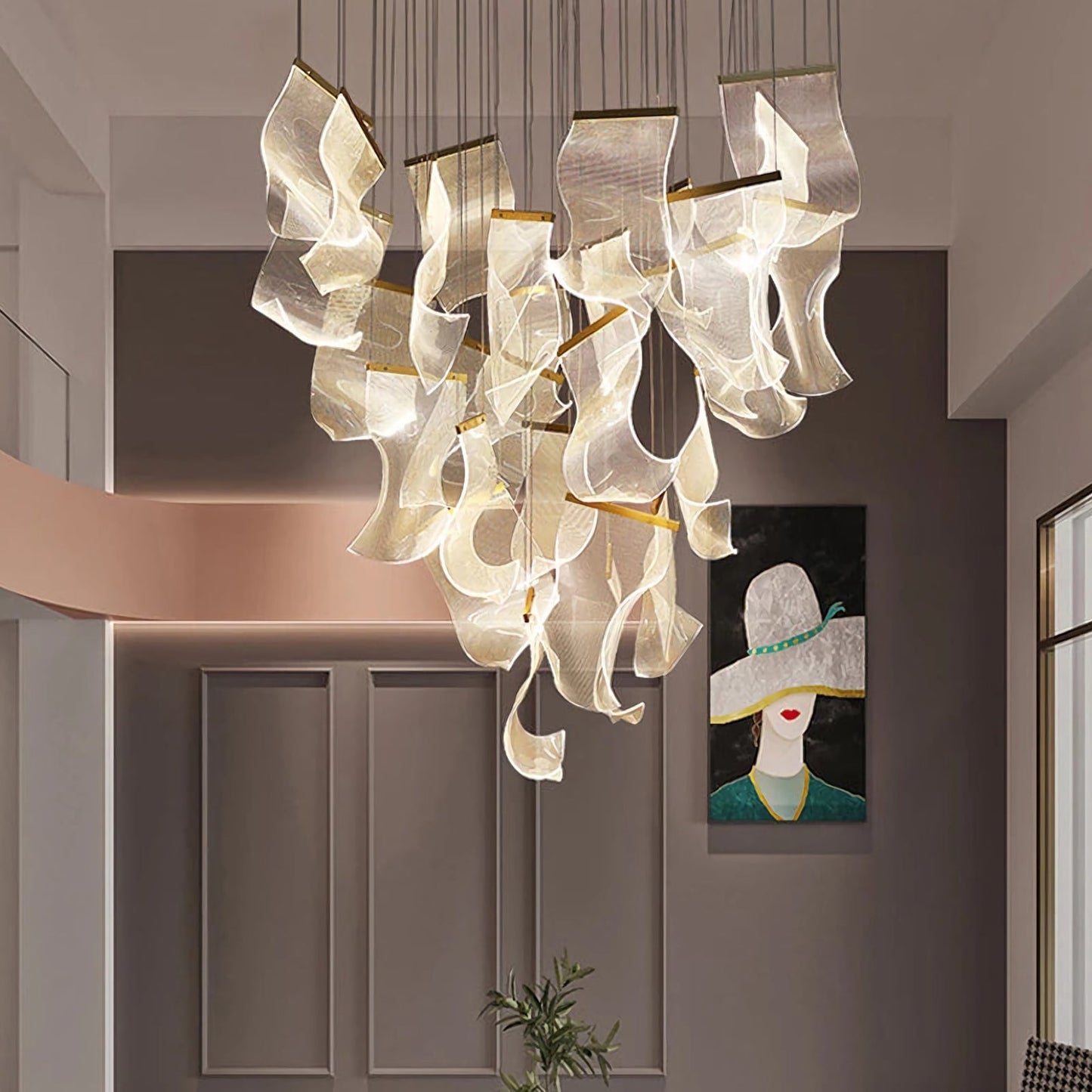 Postmodern Sculptural Chandelier