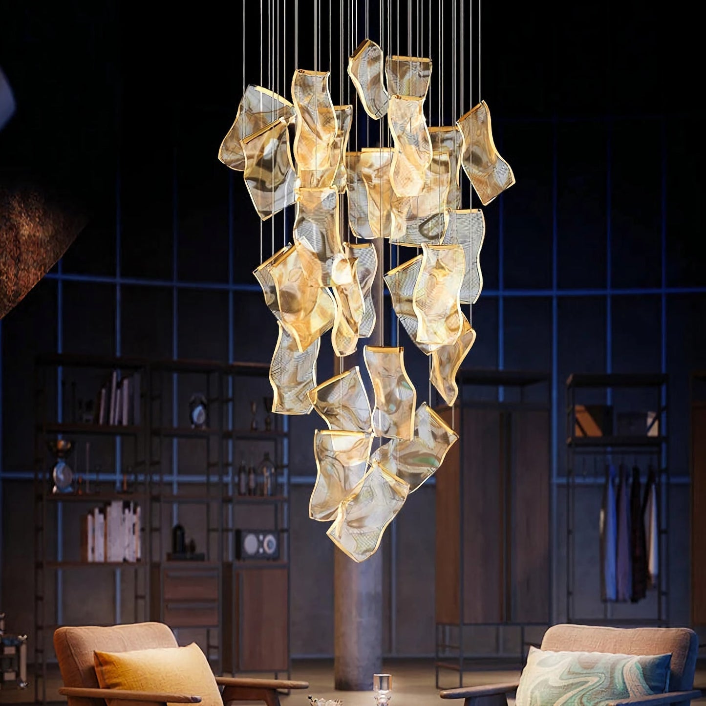 Postmodern Sculptural Chandelier