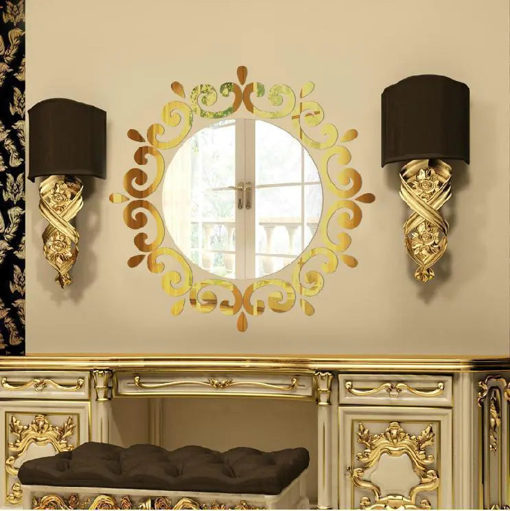 3D Mirror Wall Stickers for Bathroom and Decor