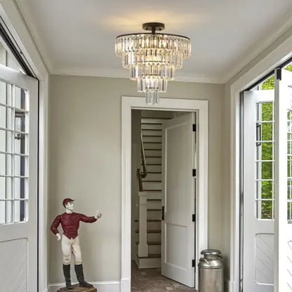 Black Crystal Grandeur Chandelier - Modern Luxury for Home