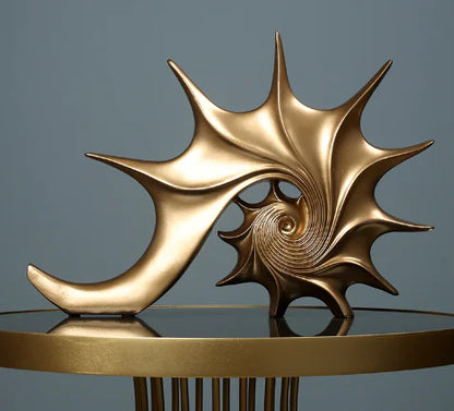 Abstract European Style Seashell Decor Sculpture for Home