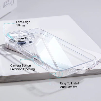 Joyroom Case For iPhone 16 15 Pro Max Case Crystal Transparent PC Anti-Yellow Lens Protection Cover For iPhone 16 Pro Max Case