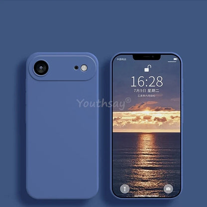 iPhone 17 Case Liquid Silicone Plain Case For iPhone Air Cover TPU Anti-drop Phone Protector For iPhone 17 Pro Max Case