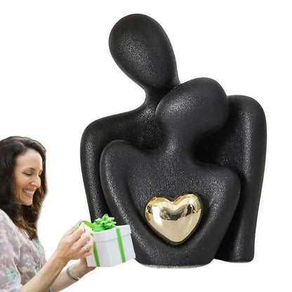 Nordic Decorative Abstract Couple Statue Modern Home Sculpture