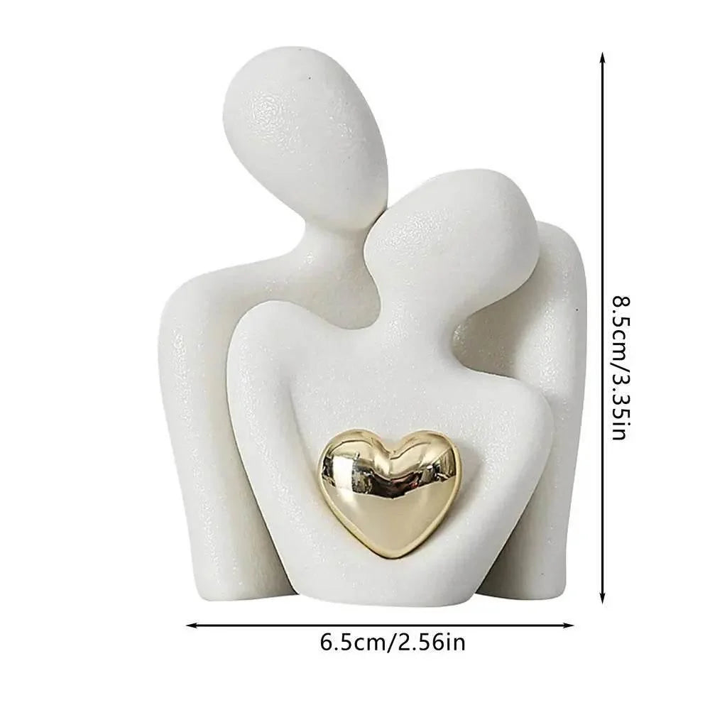 Nordic Decorative Abstract Couple Statue Modern Home Sculpture