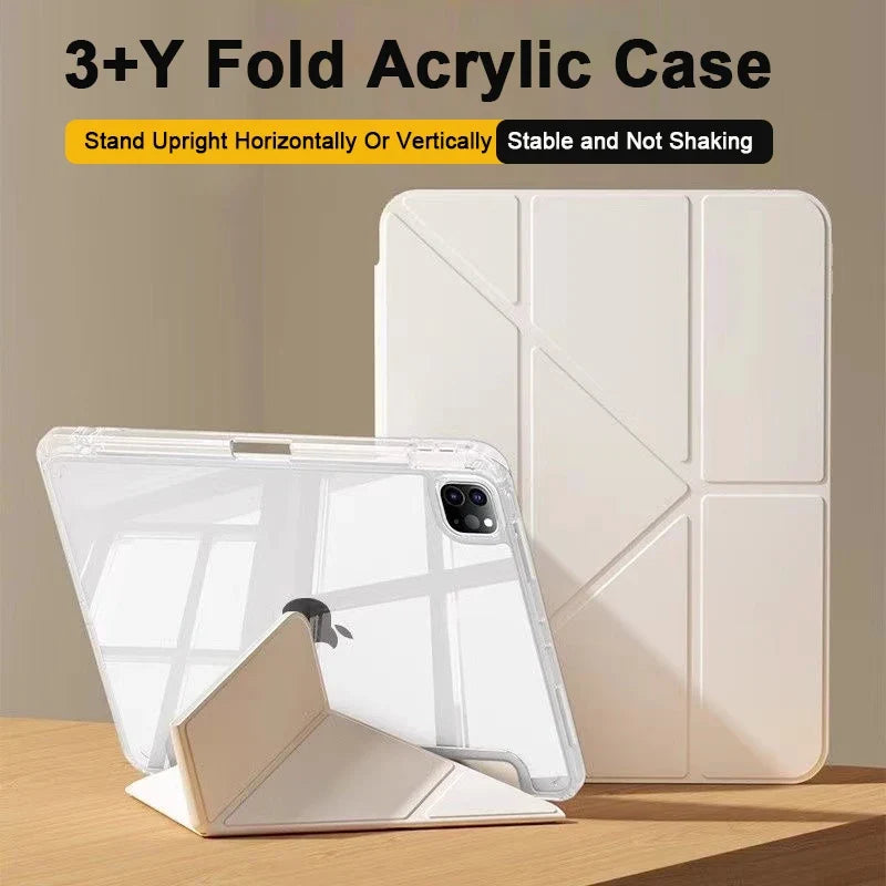 For iPad Air 5 Air 6 A16 11th M3 iPad Pro 11 12.9 13 10 Gen 10.5 10.2 9th 8th 6th 5th 9.7" Mini 7 6 Smart Case with Pen Holder