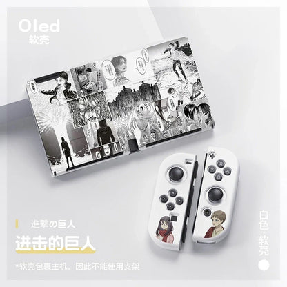 Carcasa Switch For Attack-On-Titaned TPU Housse Switch OLED Case Protector Switch Shell For Switch Accessories Switch Cover