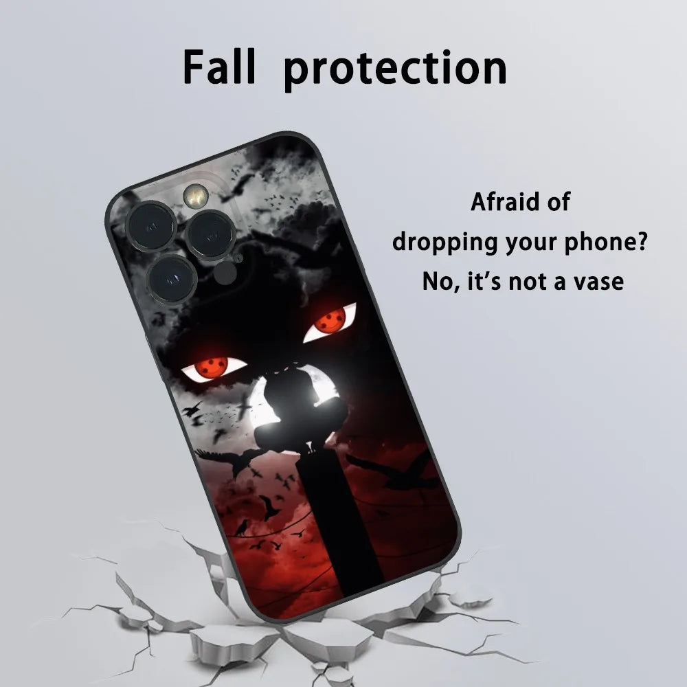 M-Minato N-Namikaze Anime Phone Case For iPhone 16 15 14 13 12 11 Pro Max Plus Mini Frosted Soft Shell Funda