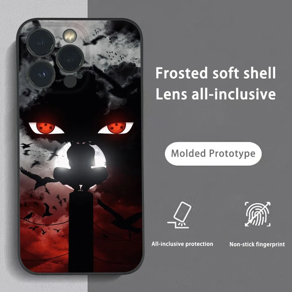 M-Minato N-Namikaze Anime Phone Case For iPhone 16 15 14 13 12 11 Pro Max Plus Mini Frosted Soft Shell Funda