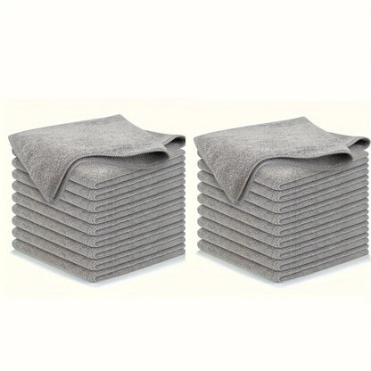 5/10/20PCS Kitchen Towels – Ultra-Fine Fiber Cleaning Cloth Set, Absorbent, Soft, and Stain-Removing Light Gray Towels