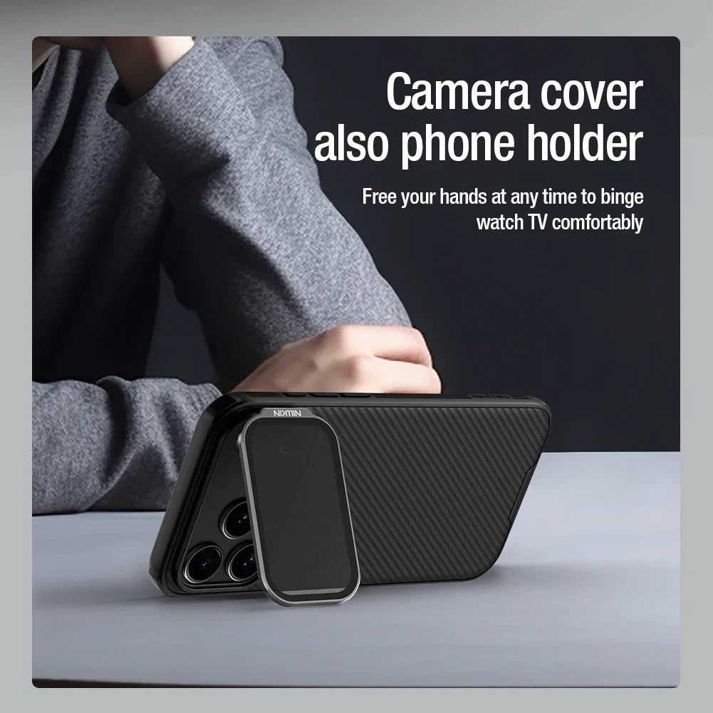 Nillkin for iPhone 17 Pro Max / 17 Pro Case CamShield Prop Camera Cover Transparent Stand Protection Back Cover Phone Case