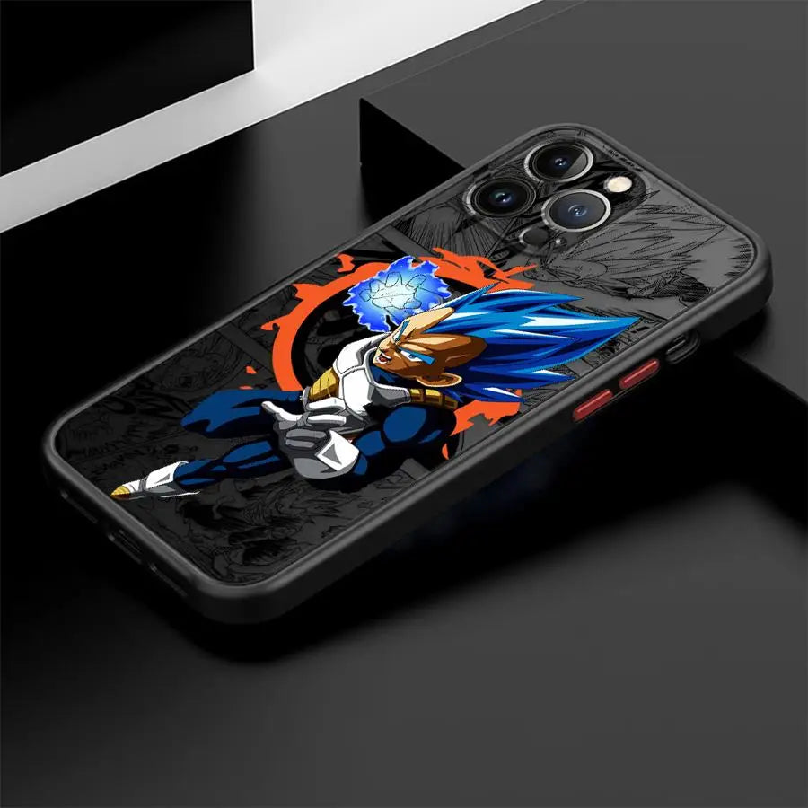Soft Cover Case for iPhone XR 14 15 Pro MAX XS 11 Plus 11 12 13 Mini 8 7 SE 16 14Pro 12Pro 16 Plus Dragons Balls Goku DBZ