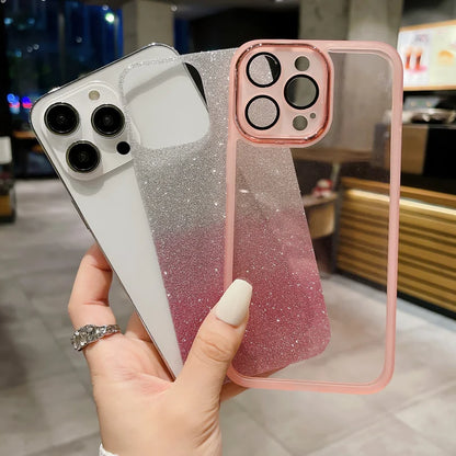 Glitter Plating Frames Phone Case For Xiaomi 11T 12 12T 13 13T Lite Pro 11i Series 5G 12X Civi2 Shockproof Soft TPU Clear Cover