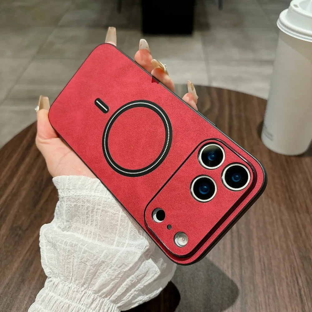 Magnetic Leather Case for iPhone 17 Pro Max 17 Air 17Pro Cover Magnet for Mag-safe Anti-knock All-round Camera Protector Shell