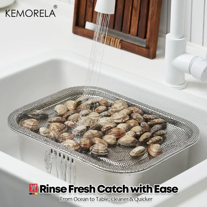 Portable Washing-up Bowl 10L Large Stainless Steel Dishpan, Multipurpose Kitchen Sink Bowl Dish Tub Vegetable Washing Basin