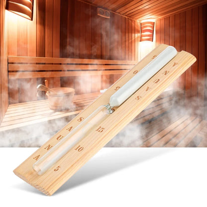 Hourglass Clock Wooden Hourglass Wooden Sauna Timer 15-Minute Sand Timer Countdown Timer Accessory for Sauna & Spa Rooms