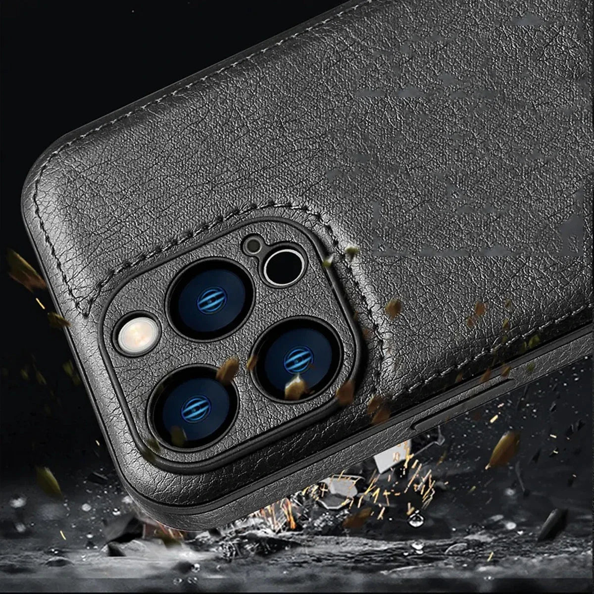 Soft Leather Case for iPhone 15 14 13 12 11 16 Pro Max XR XS Max 7 8 Plus Ultra Thin Lens Protection iphone16 16Pro Cover Coque