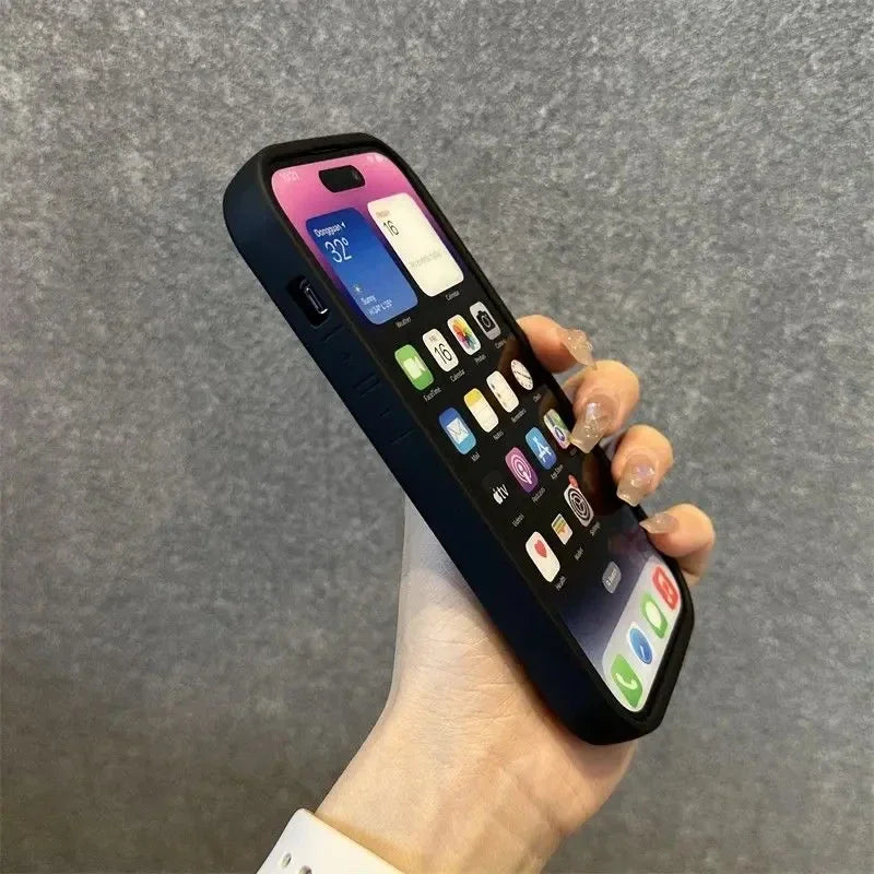 Luxuly Love Heart Insert Card Bag Silicone Soft Phone Case For iPhone 16 15 14 13 12 11 Pro Max XR XS X 7 8 Plus SE 2020 Cover
