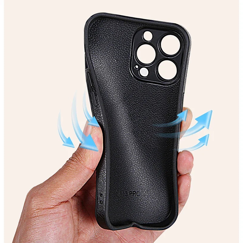 Luxury Leather Case Fashionable Phone Back Cover Quakeproof For iPhone 16 15 14 Plus 13 Pro Max 12 Pro 11 X XR XS Max 7 8 Plus