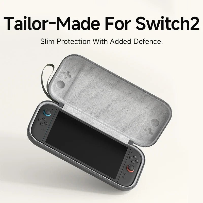 Hagibis Portable Carrying Case for Switch 2 Traveling Bag Hard Shell NS Accessories Protective Cover with 10 Games Cartridges
