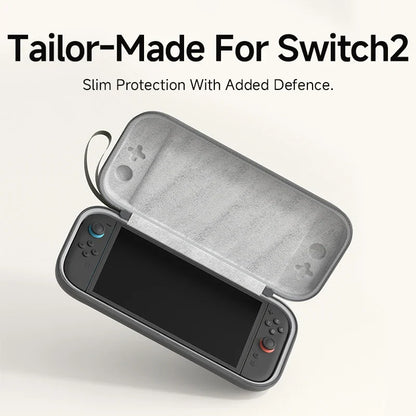 Hagibis Portable Carrying Case for Switch 2 Traveling Bag Hard Shell NS Accessories Protective Cover with 10 Games Cartridges