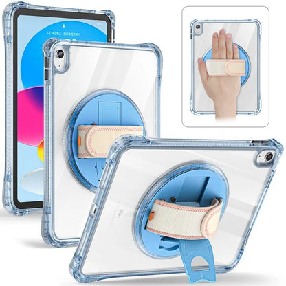 Handheld Case for iPad 10th Generation 10.9 Kids Cover iPad 2022 A2696 A2757/A2777 Swivel Stand Shockproof Protective Funda Capa
