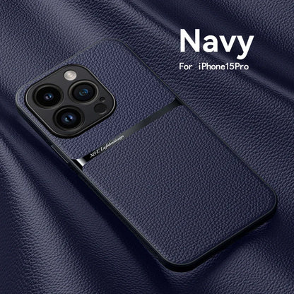 For iPhone15 Pro Max Luxury Leather Cover For iPhone 14 13 12 11 Plus Car Holder Case Magnetic Silicone Shockproof