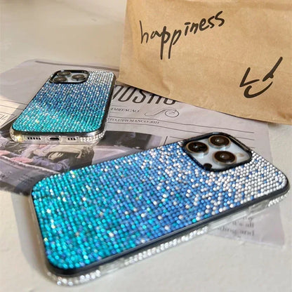 16 15Pro Max Luxury Case Full Shinny Diamond Bumper Frame Cover for iPhone 16 Plus 11 12 13 14 15 Pro Max X Xs Xr 7 8 Plus Cases