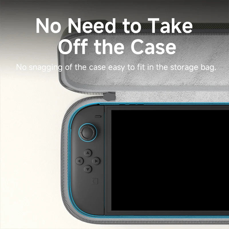 Hagibis Portable Carrying Case for Switch 2 Traveling Bag Hard Shell NS Accessories Protective Cover with 10 Games Cartridges