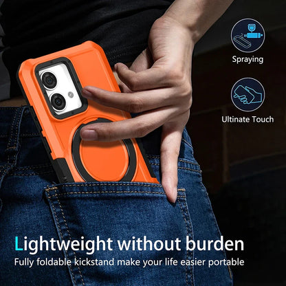 Shockproof Case for Motorola G84 G54 Armor Phone Cover with Rotated Ring Stand for Moto E32 E13 G22 G24 G34 G04 5G G14 E14