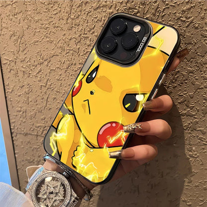 Anime Pokemons Gengars Pikachus Phone Case For iPhone 16 15 14 13 12 11 Pro Max X XR XSMAX 8 7 Plus Candy Matte Shockproof Cover