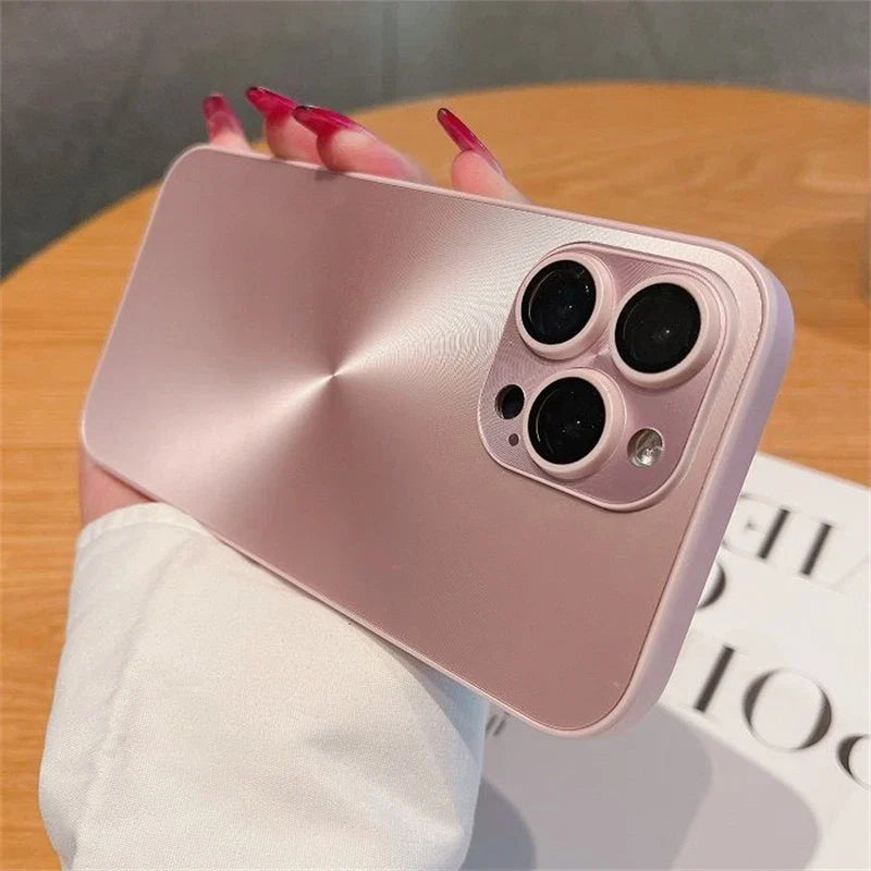 Luxury Laser Aurora CD Pattern Matte Case For iPhone 16 15 14 13 12 11 Pro Max 16 Plus Soft Bumper Shockproof Armor Hard Cover
