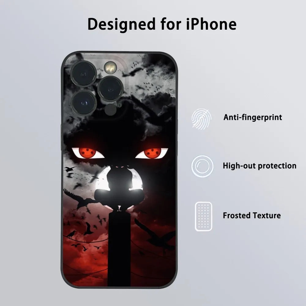 M-Minato N-Namikaze Anime Phone Case For iPhone 16 15 14 13 12 11 Pro Max Plus Mini Frosted Soft Shell Funda