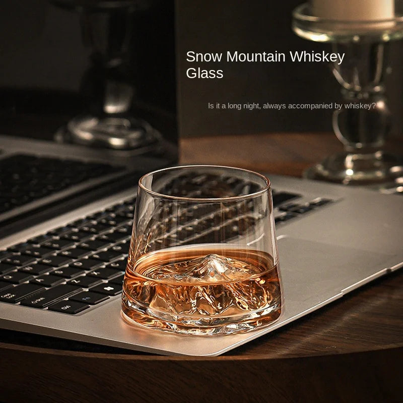 Whiskey Glass Premium Tea Cup Iceberg Bottom Glass Cup Foreign Wine Cup Beer Cup