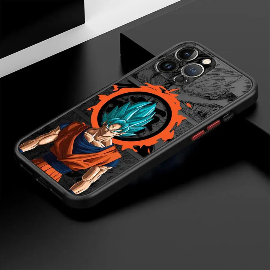 Soft Cover Case for iPhone XR 14 15 Pro MAX XS 11 Plus 11 12 13 Mini 8 7 SE 16 14Pro 12Pro 16 Plus Dragons Balls Goku DBZ