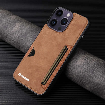 Retro Card Holder Phone Case for iPhone 16 15 14 13 12 11 Pro Max Mini XS XR X SE 2020 2022 7 8 Plus Wallet PU Leather Cover
