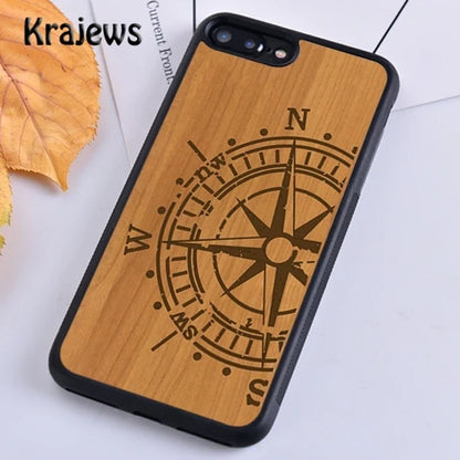 Krajews Natural Bamboo Wood Soft Phone Case Cover For iPhone 16 15 SE2020 14 6 7 8 plus 11 12 13 pro max Plus coque Fundas