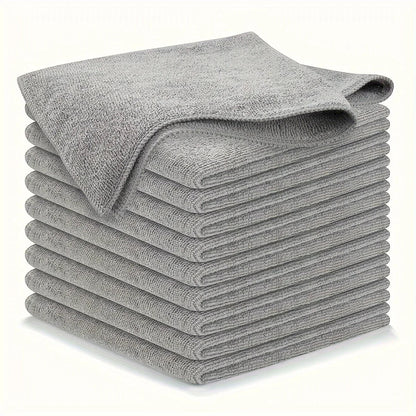 5/10/20PCS Kitchen Towels – Ultra-Fine Fiber Cleaning Cloth Set, Absorbent, Soft, and Stain-Removing Light Gray Towels