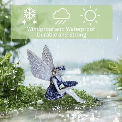 Fairy Tale Angel Resin Garden Sculpture with Butterfly Wings
