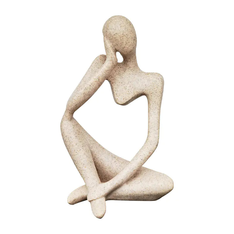 Abstract Resin Thinker Sculpture for Home Decoration