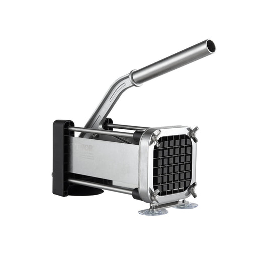 French Fry Cutter, Potato Slicer with 1/2-Inch and 3/8-Inch Stainless Steel Blades, Manual Potato Cutter Chopper with Suction Cups, Great for Potato, French Fries, Cucumber, Vegetables, Carrot