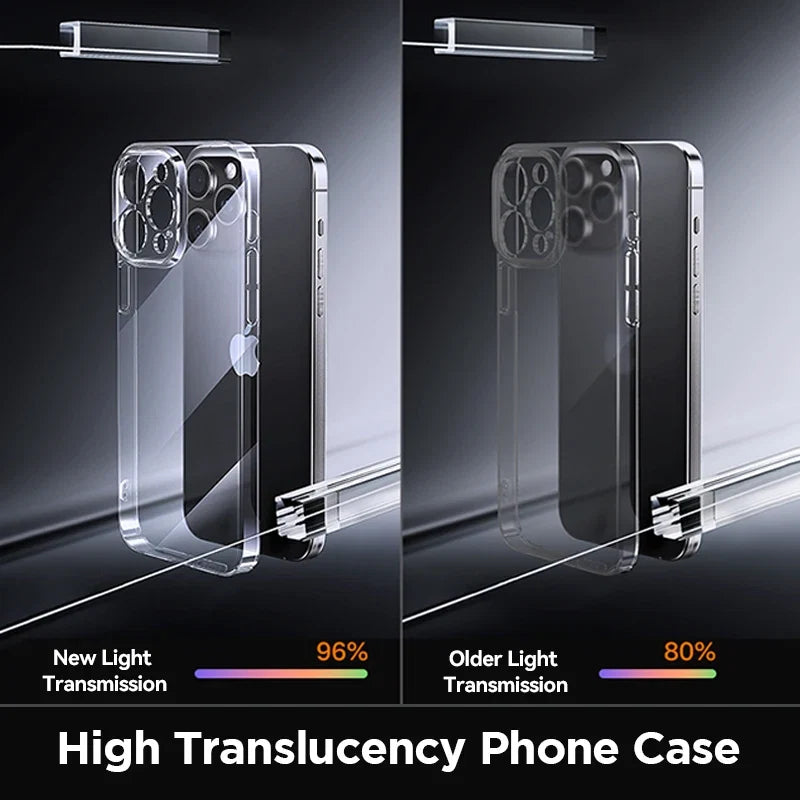 Joyroom Case For iPhone 16 15 Pro Max Case Crystal Transparent PC Anti-Yellow Lens Protection Cover For iPhone 16 Pro Max Case