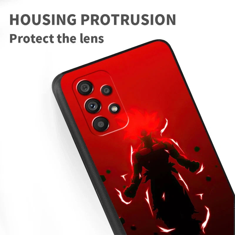 Anime Goku phone cases for Samsung A53 A52 A33 A32 A51 A71 A21S A13 A73 A50 A22 A23 A03 A72 A54 A12 5G Black Phone Case