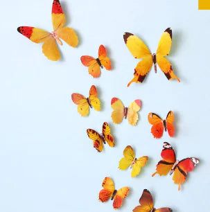 Butterfly Wallpaper with 3D Wall Stickers Decor
