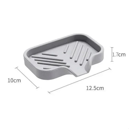 Multifunctional Silicone Sink Tray with Drain – Soap Dish, Sponge & Brush Organizer for Kitchen and Bathroom (Ventilated & Easy to Clean)