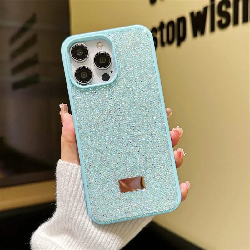 Luxury Shiny Diamond Phone Case For iPhone 16 15 14 Pro Max Plus 16SE 13 12 11 Fashion Star Diamond Soft Rubber Protective Cover