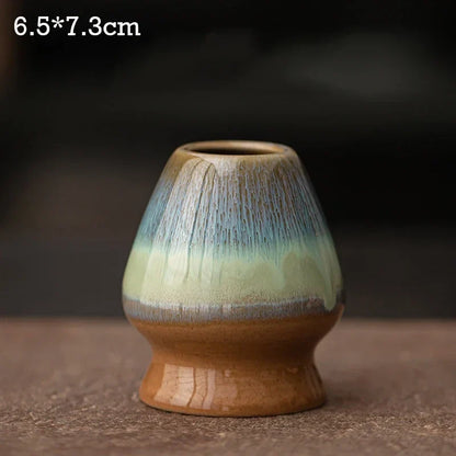 Ceramic Matcha Tea Whisk Holder For Dining Room Teahouse Matcha Ceremony Green Tea Chasen Holder Stand Bowl Teawares