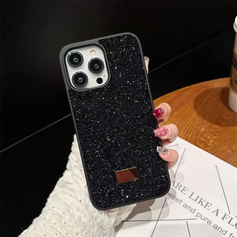 Luxury Shiny Diamond Phone Case For iPhone 16 15 14 Pro Max Plus 16SE 13 12 11 Fashion Star Diamond Soft Rubber Protective Cover