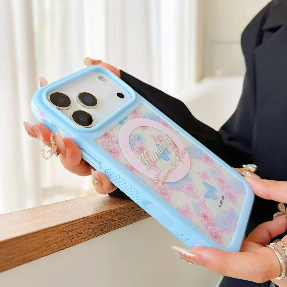 For iPhone 17 13 14 15 16 Pro Max Case Magsafe Happy Dapamine Color Anti-Collision Drop-proof Protective Cover for Summer Girls